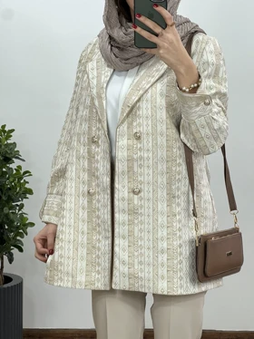 مانتو مجلسی ژاکارد حنا