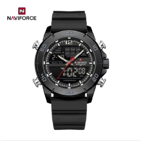 ساعت نیوی فورس مدل NF9253 مشکی ایندکس سیلور مدل m-10391