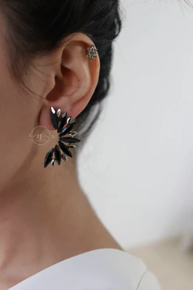 گوشواره جواهری مشکی