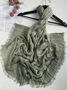 شال کنفی لمه چهارخونه وارداتی 4443