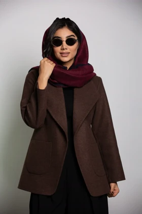 پالتو کت فوتر مهگل (قهوه ای)