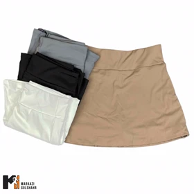شورتک دامنی زنانه پارچه اسپان کد 087