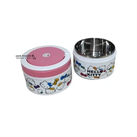 ظرف غذا استیل طرحدار دو طبقه