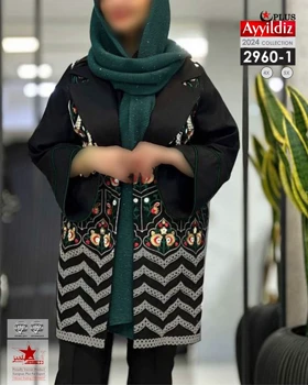 کت بلند مجلسی زنانه سایز بزرگ کد 2960
