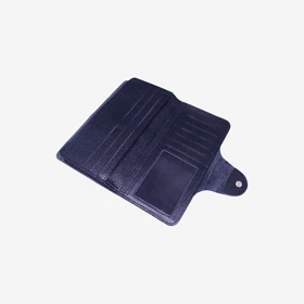 کیف پول کتی چرم مردانه مدل kj018 (سرمه ای فلوتر)