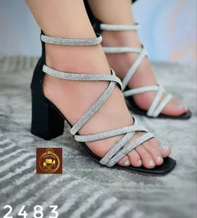 صندل نگینی مجلسی زنانه دور مچی نگین ساده