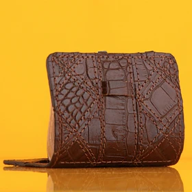 جاکارتی چرم یلسان مدل چنبره کد 023-GC (قهوه ای)