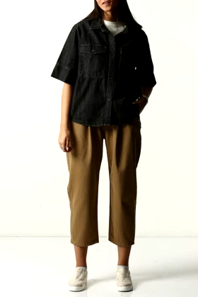 شومیز آستین کوتاه جین زنانه