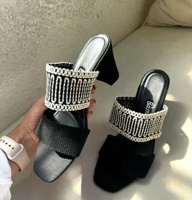 صندل زنانه پاشنه‌دار مدل موناکو