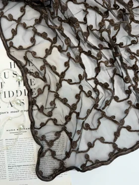 شال گیپور طرح لوزی 20677 (قهوه ای)