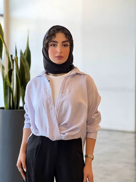 شومیز دلانا گره ثابت (یاسی)