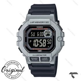 ساعت کاسیو مردانه WS-1400H-1B اصل سیلور مشکی Casio-11834-G