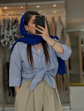 شومیز راه‌راه پاکتی