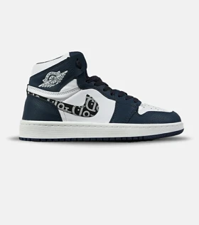 کفش ساق‌دار مردانه و زنانه سرمه ای NIKE Jordan 1 x DIOR مدل 7829