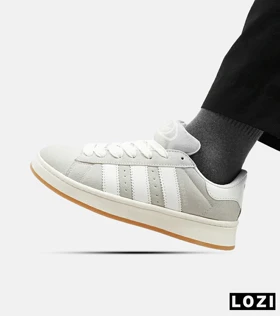 کفش کتانی مردانه و زنانه آدیداس کمپس مدل 4237 رنگ طوسی سفید