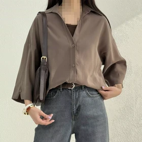 شومیز زنانه سیلک پشت پیله