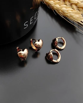 گوشواره حلقه‌ای قلب ژوپینگ