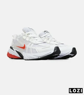 کفش کتانی زنانه و مردانه سفید قرمز Nike Cushlon V2K مدل 8339