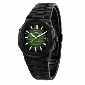 ساعت مردانه پتک فیلیپ ناتیلوس مدل Patek 6725-L صفحه سبز و بدنه مشکی لوکس