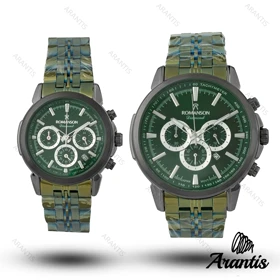 ساعت ست رومانسون diamond تمام سبز چند موتوره s-10211