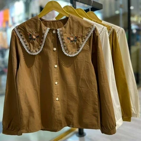 شومیز کتان گلدوزی شده