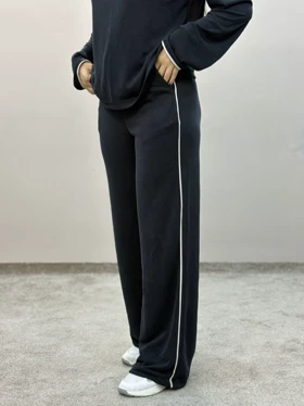 ست بلوز شلوار اویشو (زغالی)