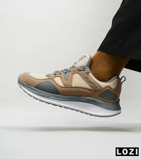 کفش کتانی طبی زنانه و مردانه قهوه ای کرم فیلی SKECHERS archfit v02 مدل 4717