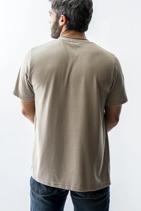 تیشرت بیسیک یقه گرد چاپی مردانه