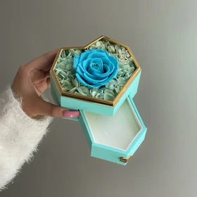 باکس گل لوکس قلب کشویی