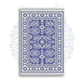 فرشینه از جنس پارچه هازان مخمل ترک طرح سنتی و مدرن برند دفه کد DAMG453