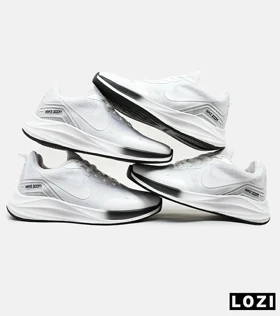 کفش کتانی مردانه و زنانه سفید مشکی Nike air zoom مدل 4543