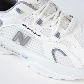 کفش و کتانی اسپرت زنانه و دخترانه مدل نیوبالانس NEW BALANCE رنگ سفید طوسی