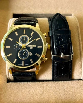 ساعت مردانه cttizen vip (مشکی طلایی )کد 6302