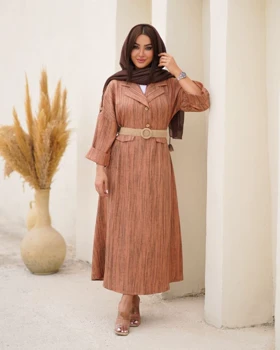 کفتان ماکسی کمربند کنفی کد 808