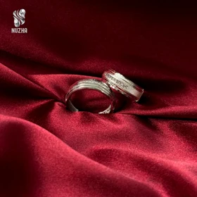 حلقه ست نقره زنانه ومردانه کدhsn1074