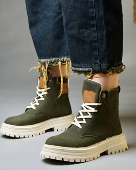 کفش زمستانی زنانه نیم بوت بغل جیب SFZ