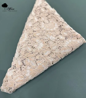 روسری گیپور کد 14003706 (کرم صورتی)