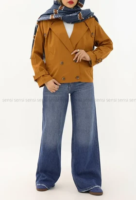 ترنچ کت آستر دار4دکمه کد1004697