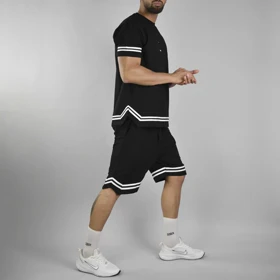 ست تیشرت و شلوارک اسپرت جردن مدل CMP-3F0957 مشکی