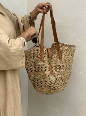 کیف حصیری YSL
