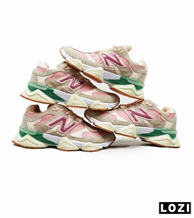 کفش کتانی زنانه صورتی سبز کرم NEW BALANCE 9060