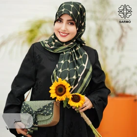 روسری ابریشم کجراه پولک