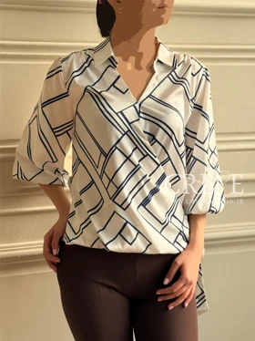 شومیز سیلک آستین عروسکی