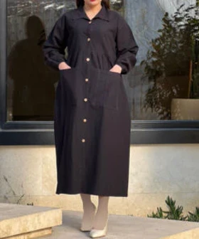 پیراهن مانتویی لینن 6972