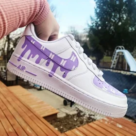 کفش نایک کاستوم طرح بی تی اس خرید ایرفورس Purple BTS