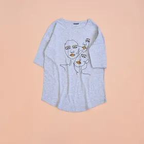 تیشرت چهره بی لاو