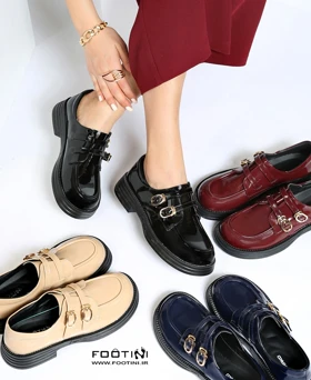 کفش کالج لوفر زنانه LVL two buckles