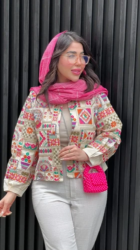 کت سوزن دوزی تک‌رنگ