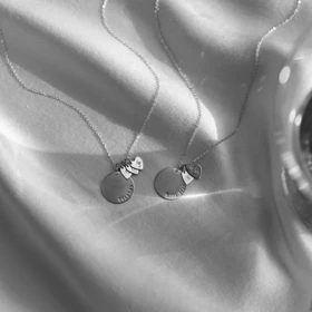 گردنبند نقره حکاکی "کالکشن حرف عشق+حرف تو" کد 05121204