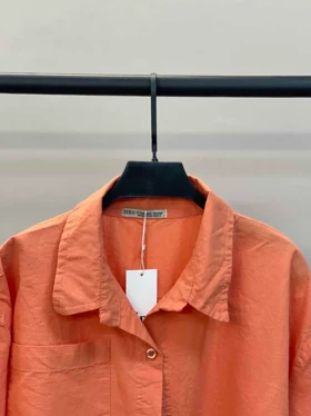 شومیز لینن باکسی 178 هیرو (نارنجی)